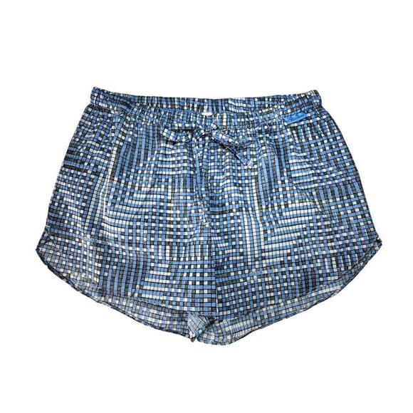 NWT BCBGeneration Blue Cotton Geometric Print Sleep Shorts Sz. M - Picture 2 of 9